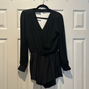 Black long sleeved Parker romper